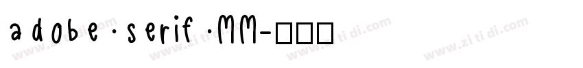 adobe serif MM字体转换